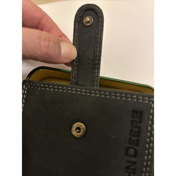 John Deere Men's Wallet Deep Gray W/Logo Passcase Leather Wallet New - Picture 10 of 12